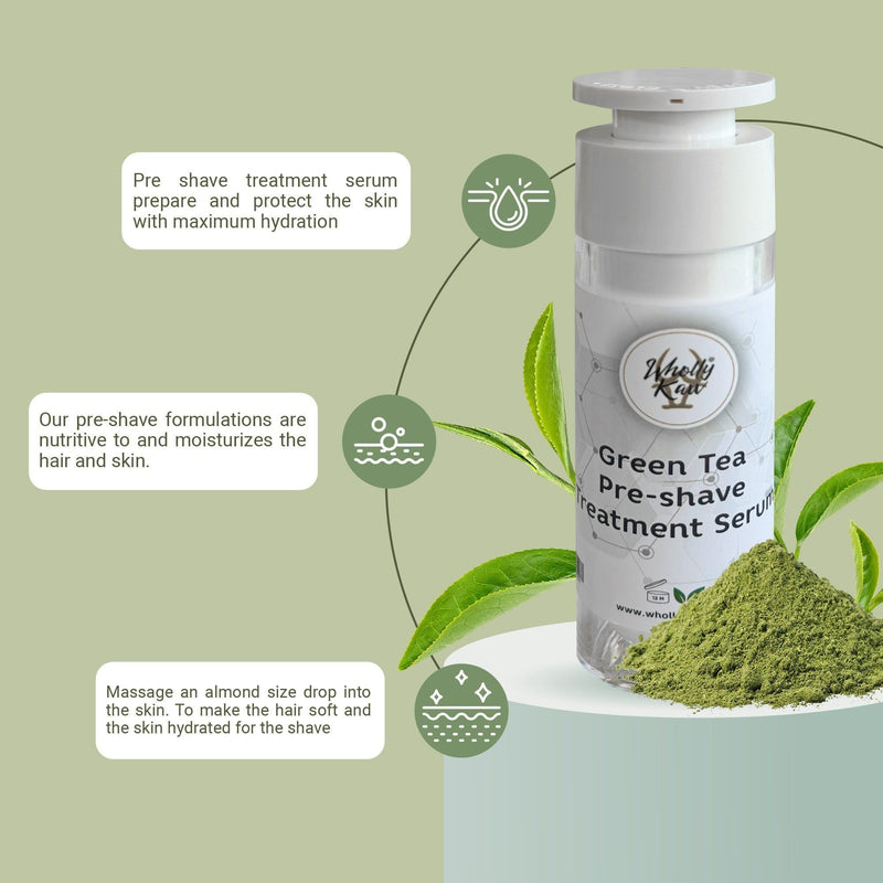WhollyKaw Green Tea Pre-Shave Treatment Serum