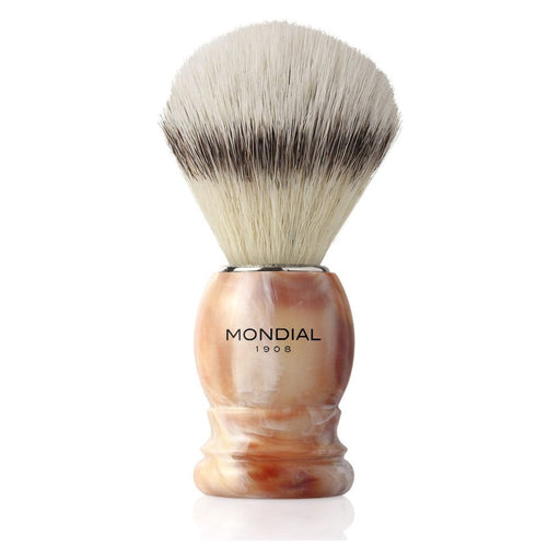 Mondial Imitation Horn Shaving Brush with EcoSilvertip Synthetic Badger 2-CORN-ECO