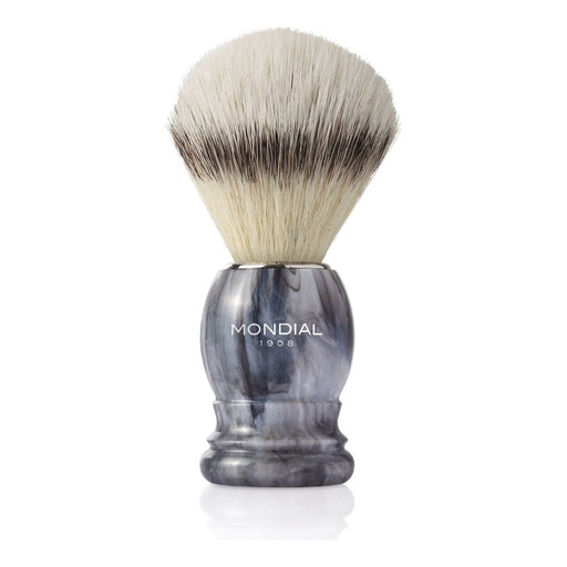 Mondial Gray Marble Shaving Brush with EcoSilvertip Synthetic Badger 2-GREY-ECO