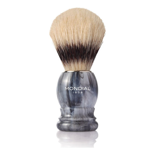 Mondial Gray Marble Shaving Brush with Bleached Boar Bristle 2-GREY-IMT
