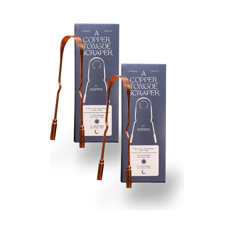 KÖPPEN Pure Copper Tongue Scraper | Fresh Breath & Enhanced Taste Oral Care