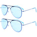 2 Pack 2-6yr Old Kids Child Pilot Metal Sunglasses S15017