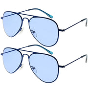 eyekeeper.com 2 Pack 3-10yr Old Kids Child Pilot Metal Sunglasses S15016 Sunglasses