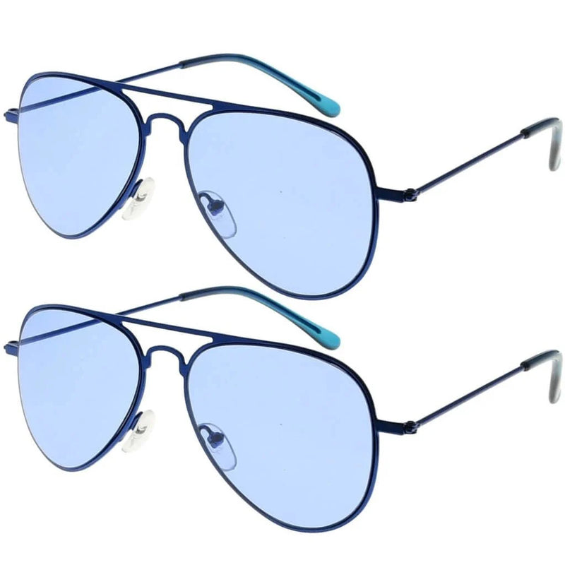 eyekeeper.com 2 Pack 3-10yr Old Kids Child Pilot Metal Sunglasses S15016 Sunglasses