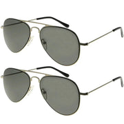 eyekeeper.com 2 Pack 3-10yr Old Kids Child Pilot Metal Sunglasses S15016 Sunglasses