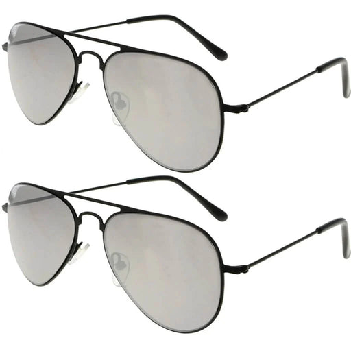 eyekeeper.com 2 Pack 3-10yr Old Kids Child Pilot Metal Sunglasses S15016 Sunglasses
