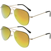 eyekeeper.com 2 Pack 3-10yr Old Kids Child Pilot Metal Sunglasses S15016 Sunglasses