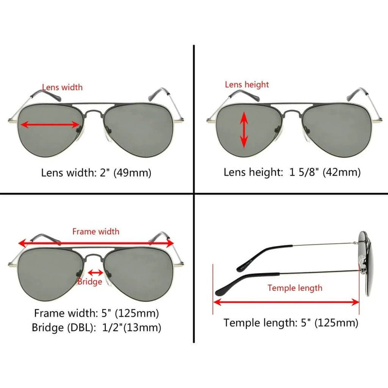 eyekeeper.com 2 Pack 3-10yr Old Kids Child Pilot Metal Sunglasses S15016 Sunglasses