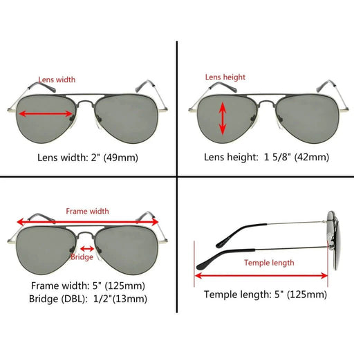 eyekeeper.com 2 Pack 3-10yr Old Kids Child Pilot Metal Sunglasses S15016 Sunglasses