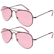 eyekeeper.com 2 Pack 3-10yr Old Kids Child Pilot Metal Sunglasses S15016 Sunglasses