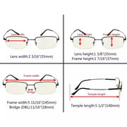 eyekeeper.com 2 Pack Half-rim Blue Light Filter Reading Glasses UVR1702 Eyeglasses