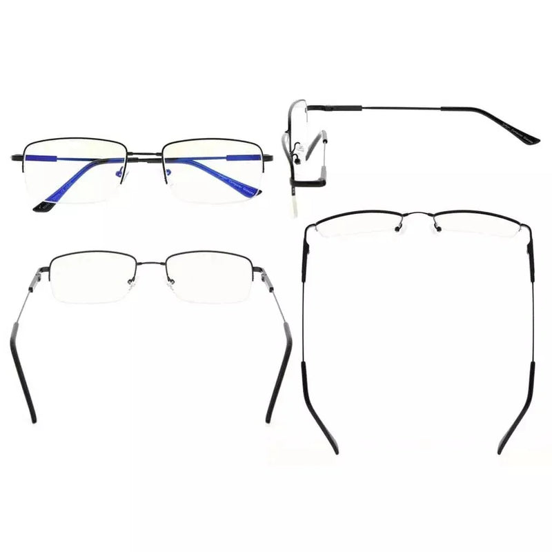 eyekeeper.com 2 Pack Half-rim Blue Light Filter Reading Glasses UVR1702 Eyeglasses