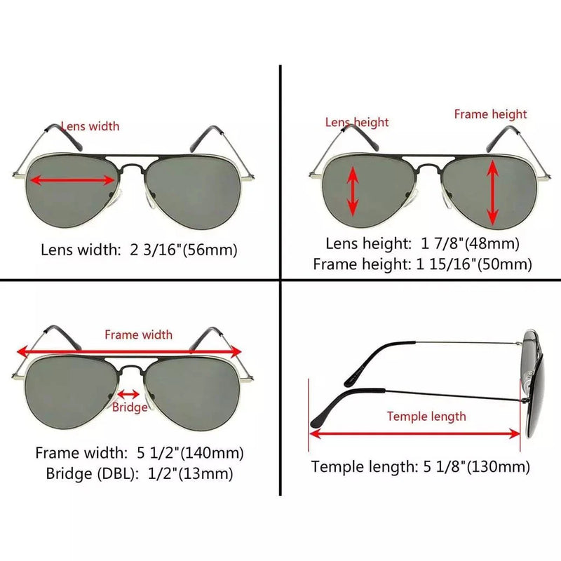 eyekeeper.com 2 Pack Kids Teen Age 8-16 Metal Sunglasses Boys Girls S15018 Sunglasses