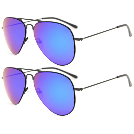 2 Pack Kids Teen Age 8-16 Metal Sunglasses Boys Girls S15018