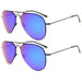 2 Pack Kids Teen Age 8-16 Metal Sunglasses Boys Girls S15018