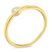 Bids.com 14K Yellow Gold Plated .925 Sterling Silver Miracle Set Diamond Ring (1/20 Cttw, J-K Color, I1-I2 Clarity) - Size 6 Rings