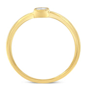 Bids.com 14K Yellow Gold Plated .925 Sterling Silver Miracle Set Diamond Ring (1/20 Cttw, J-K Color, I1-I2 Clarity) - Size 6 Rings