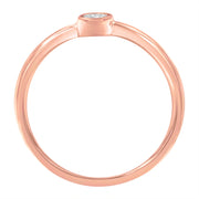 Bids.com 14K Rose Gold Plated .925 Sterling Silver Miracle Set Diamond Ring (1/20 Cttw, J-K Color, I1-I2 Clarity) - Size 6 Rings