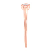 Bids.com 14K Rose Gold Plated .925 Sterling Silver Miracle Set Diamond Ring (1/20 Cttw, J-K Color, I1-I2 Clarity) - Size 6 Rings