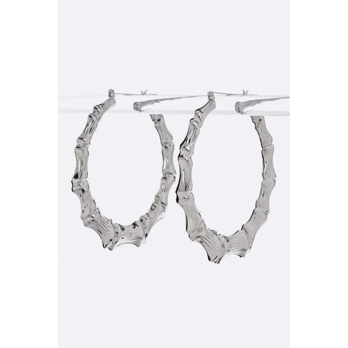 80MM Large Bamboo Hoop Earrings