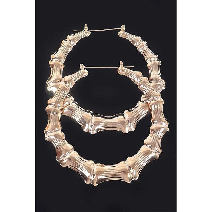 80MM Large Bamboo Hoop Earrings