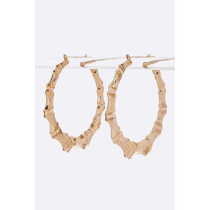 80MM Large Bamboo Hoop Earrings