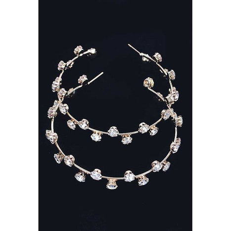 70MM Rhinestone Iconic Hoop Earrings