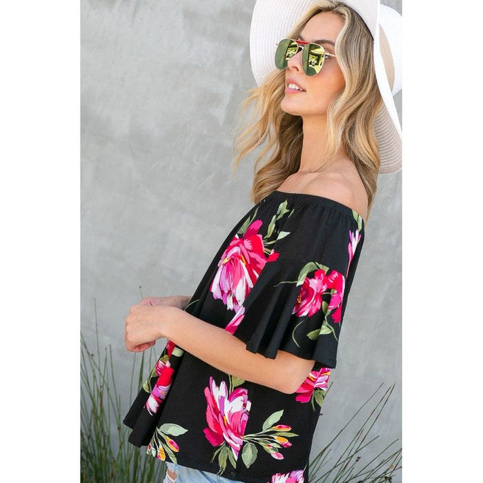 FLORAL OFF SHOULDER TOP