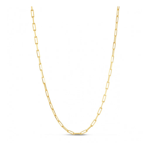 Bids.com Sterling Silver Gold Plated Paperclip Chain (2.95 mm) Necklaces
