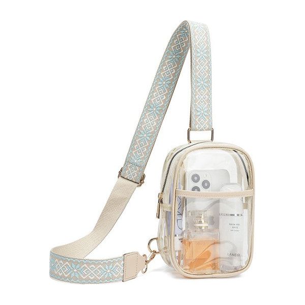 Easy Travels Clear Stadium Sling Crossbody Bag