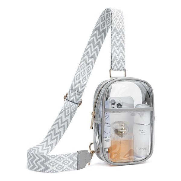 Easy Travels Clear Stadium Sling Crossbody Bag