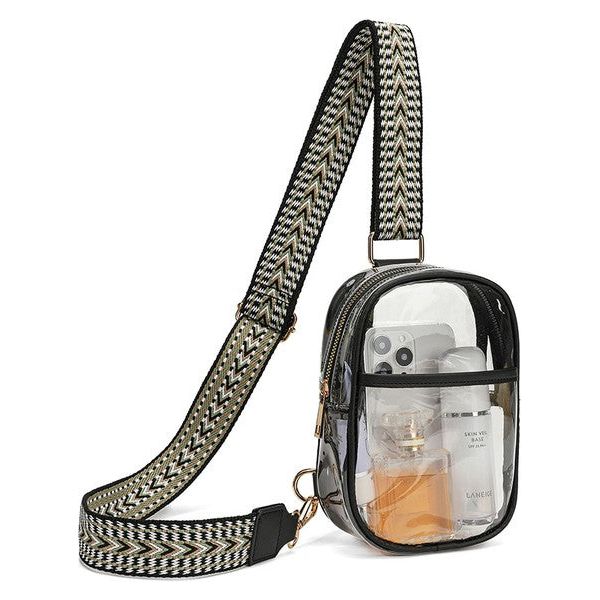 Easy Travels Clear Stadium Sling Crossbody Bag