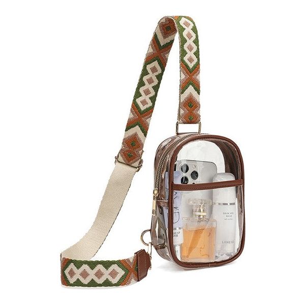 Easy Travels Clear Stadium Sling Crossbody Bag