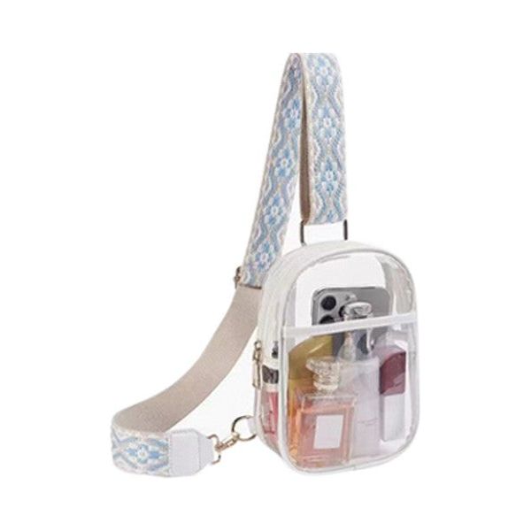 Easy Travels Clear Stadium Sling Crossbody Bag