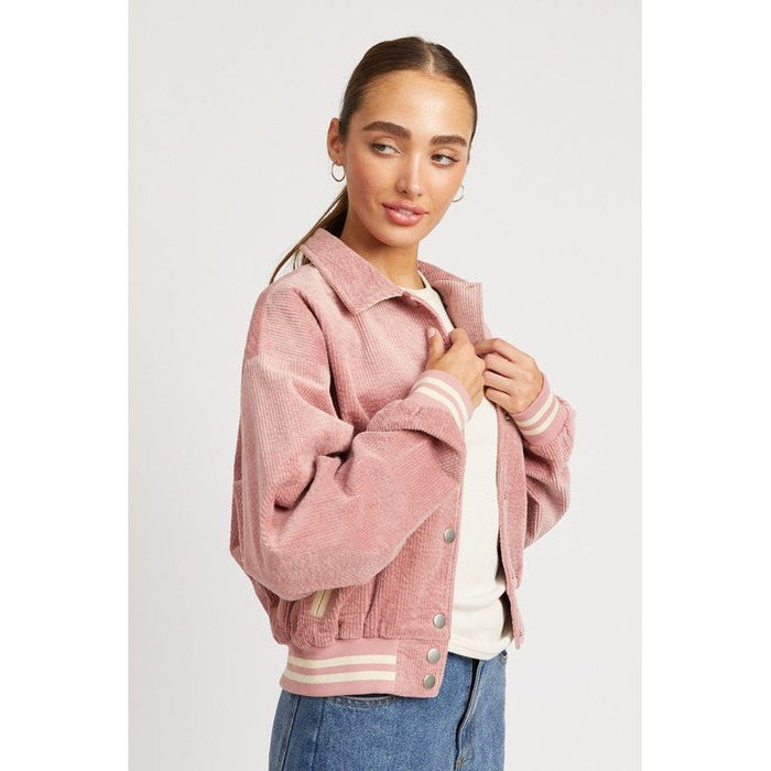 Bomber Jacket With Collar