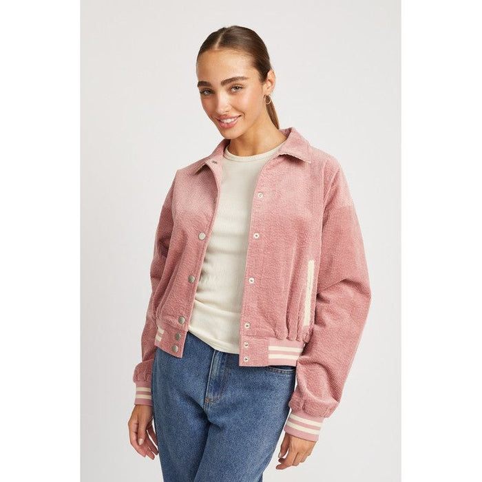 Bomber Jacket With Collar