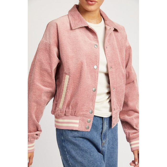 Bomber Jacket With Collar