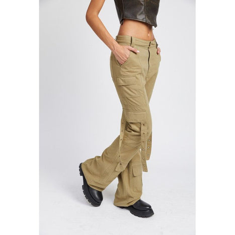 Emory Park Low Waist Cargo Flared Pants