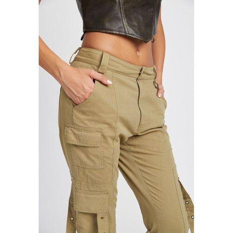 Emory Park Low Waist Cargo Flared Pants