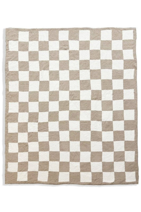 Luxe Soft Checkerboard Checker Throw Blanket