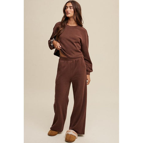 Knit Sweat Top and Pants Athleisure Lounge Sets