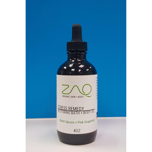 ZAQ Skin & Body - Restoring Massage Body Oil - Stress Remedy - Black Spruce + Pink Grapefruit