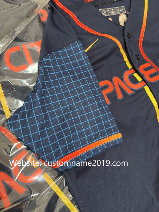 Houston Astros Navy Stitched 2022 Space City Connect Jersey Elite