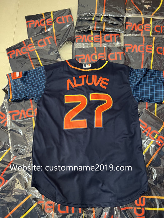 Houston Astros Navy Stitched 2022 Space City Connect Jersey Elite