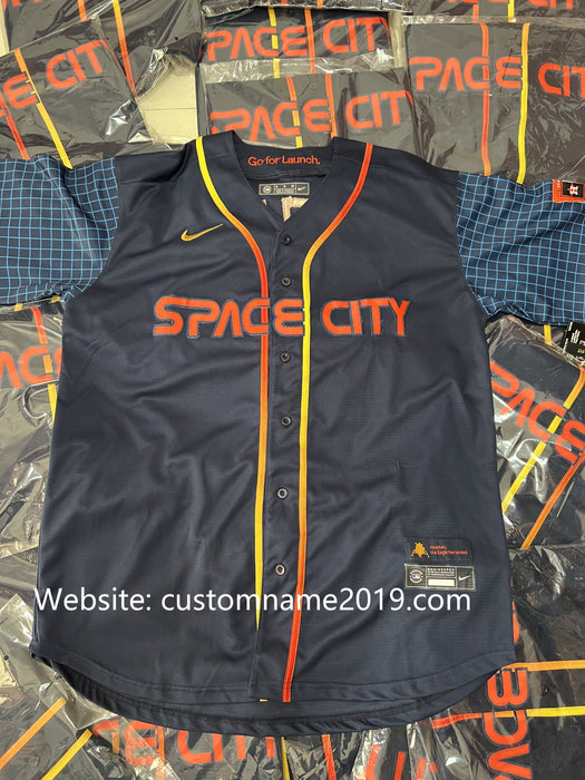 Houston Astros Navy Stitched 2022 Space City Connect Jersey Elite