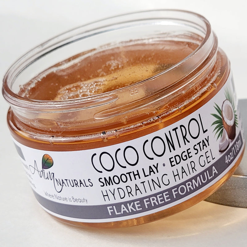 Adiva Naturals Coco Control 'Smooth Lay-Edge Stay' Hydrating Hair Gel 4oz Gel