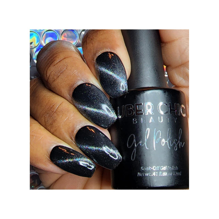 Uberchic Beauty Chasing Lightning   Holo Cats Eye Gel Polish