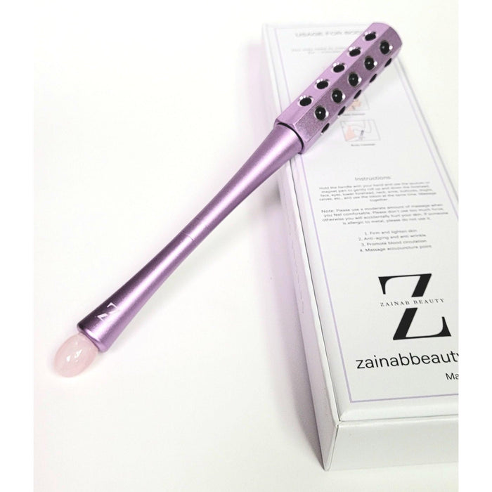 ZAQ Skin & Body - Aria Germanium Massage Roller With Rose Quartz Stone