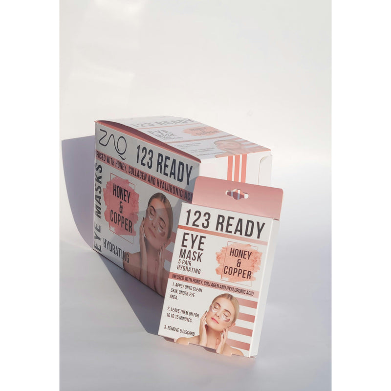 ZAQ Skin & Body 123 Ready HONEY & COPPER HYDRATING GEL EYE PATCHES