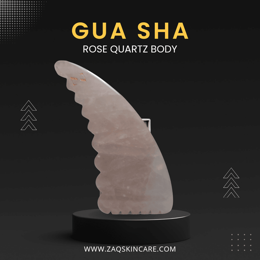 ZAQ Skin & Body - Rose Quartz Body/Face Gua Sha Massage Tool